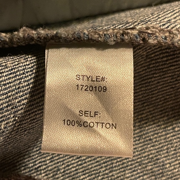 NEW! Current Air Denim Peplum Overlay Jean Jacket Size XS - Picture 14 of 15